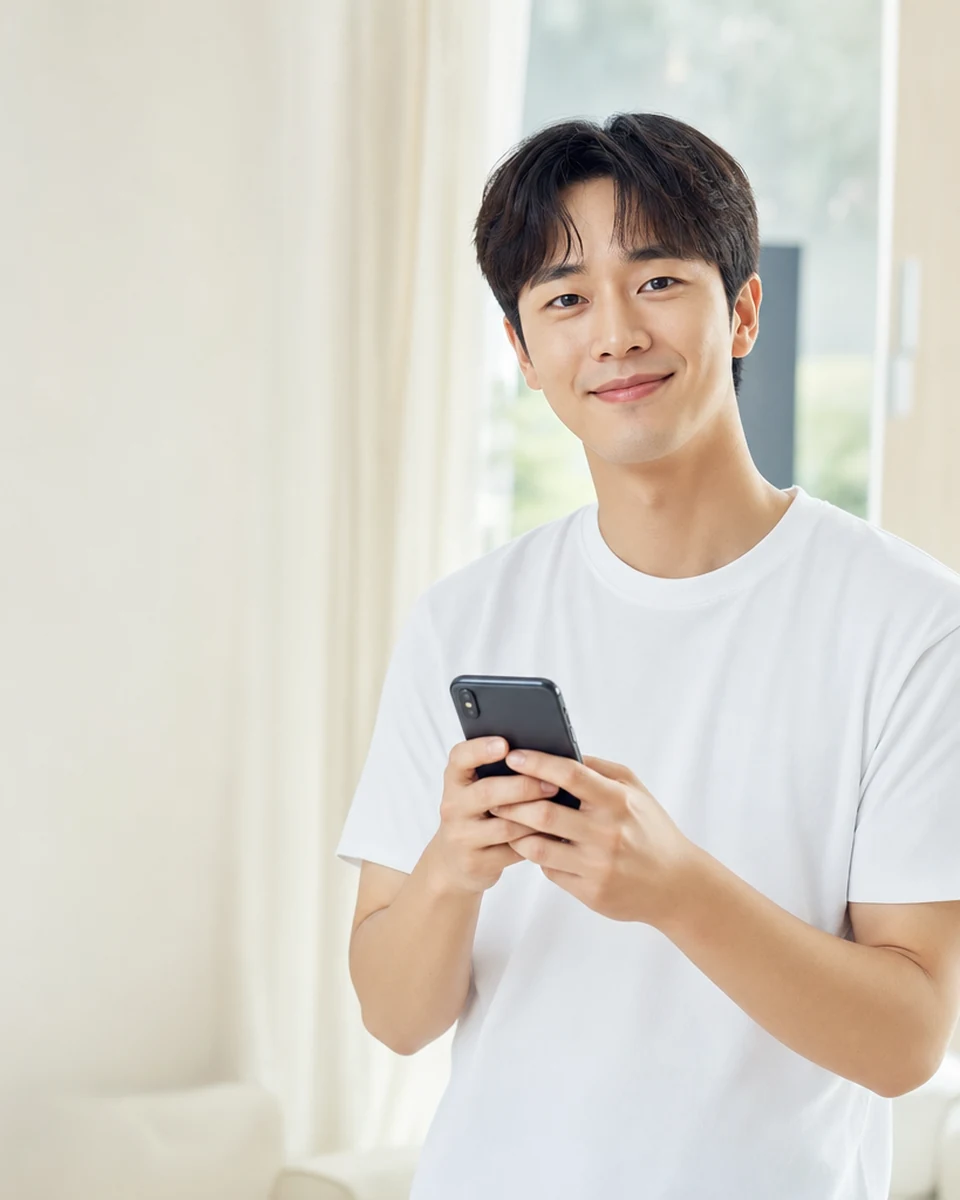 컨텐츠이용료현금화 KT 점심시간에 휴대폰으로 상담하는 모습